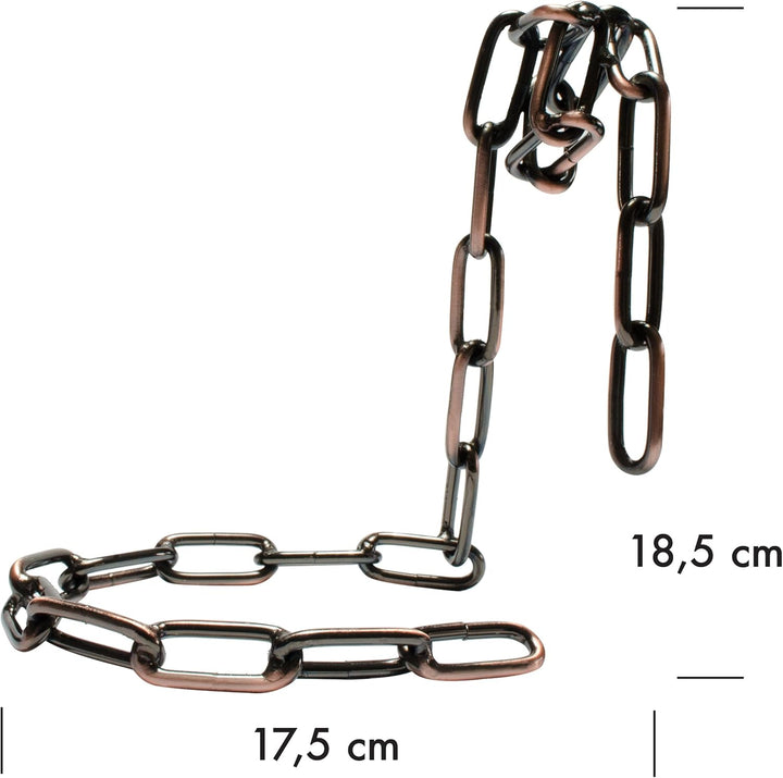 Weinflaschenhalter Ketten Design - Kupferfarbig, Metall - Weinständer Wein Aufbewahrung und Präsenta