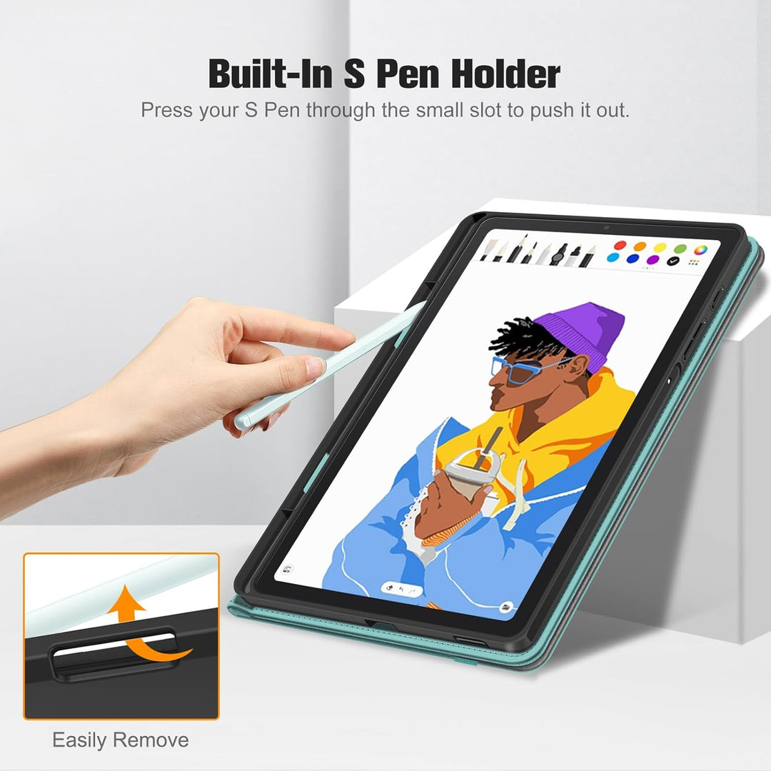 Fintie Hülle für Samsung Galaxy Tab S6 Lite 10.4 2024/2022/2020, Soft TPU Rückseite Gehäuse Schutzhü