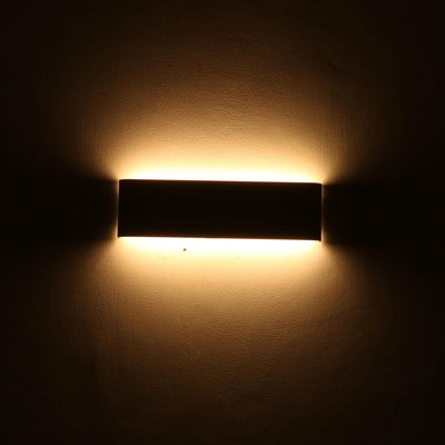 Klighten 2 Stücke Wandleuchten LED Innen 10W, 30 cm Up Down Wandlampen, Schwarz, Moderne Wandbeleuch