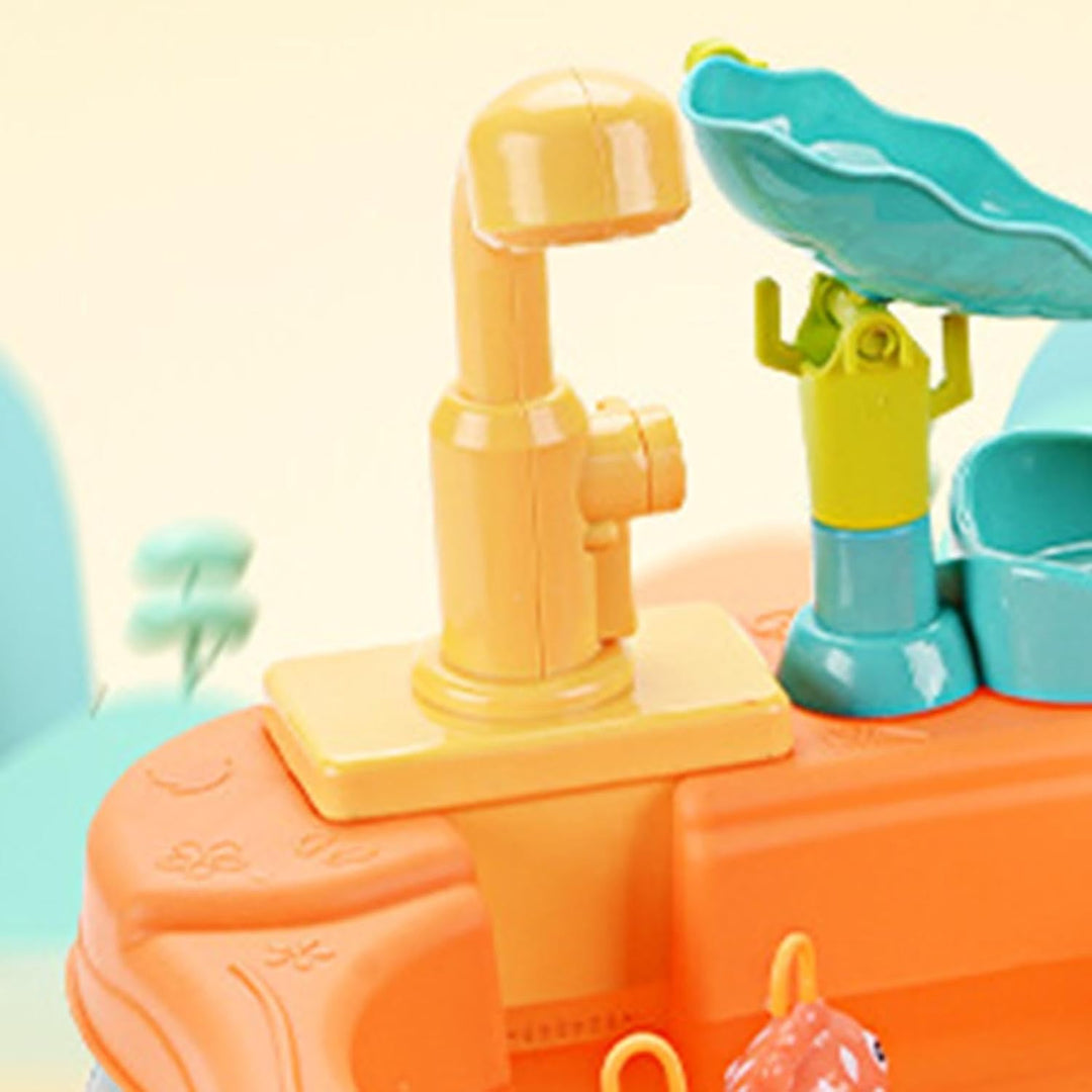 Play Sink, Wash Basin, Automatic Flow, Water Faucet, Spout for Kids | Activity Basin, Cleaning Area,