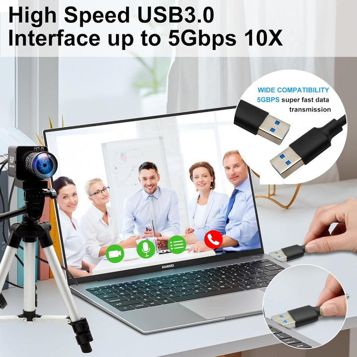ELP 4K HDMI USB 3.0 Simultanausgangskamera, H.264 High Speed 60fps, Low-Light-Farb-Webcam mit Lich