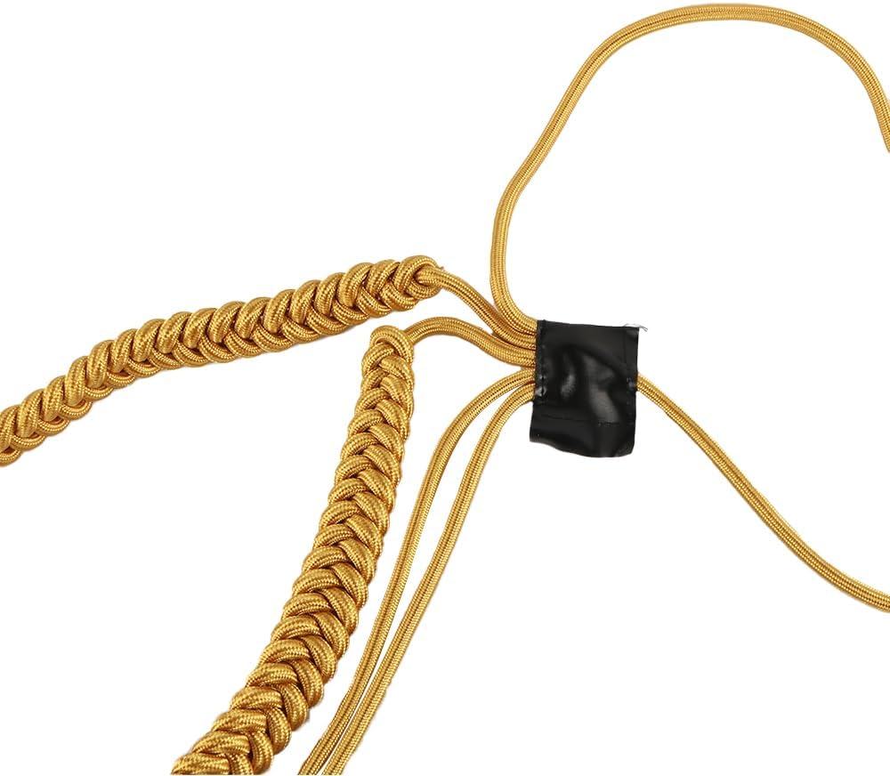 Namvo Goldene Schulterklappen, Aiguillette, geflochtene Schulterkordel, Abzeichen für Uniform, Cospl