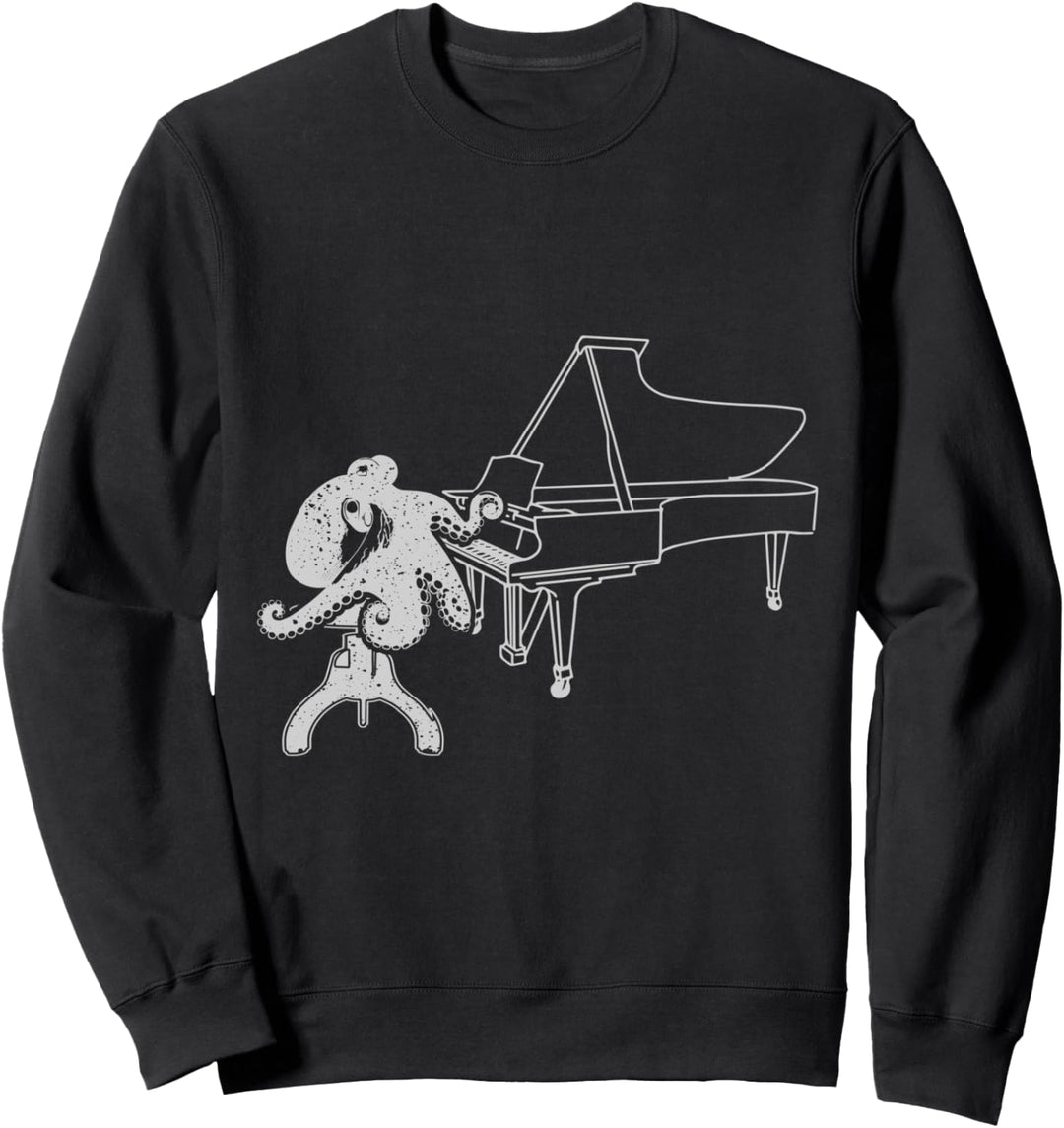 Oktopus spielt Klavier Krake Klavierspieler Orchester Kraken Sweatshirt