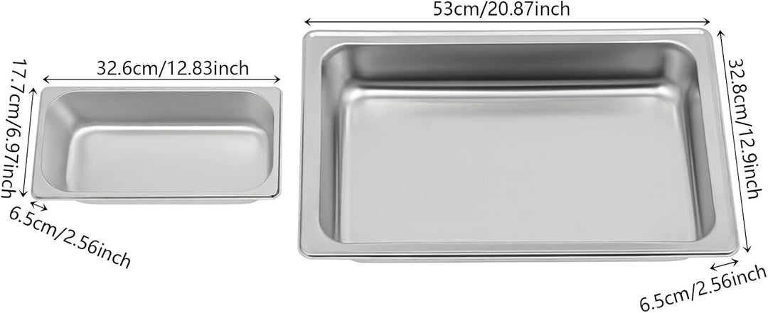Chafing Dish Edelstahl 5 Liter Warmhaltebehälter Speisenwärmer mit Deckel Buffetwärmer Buffet Zubehö