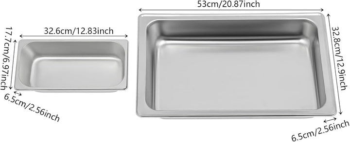 Chafing Dish Edelstahl 5 Liter Warmhaltebehälter Speisenwärmer mit Deckel Buffetwärmer Buffet Zubehö