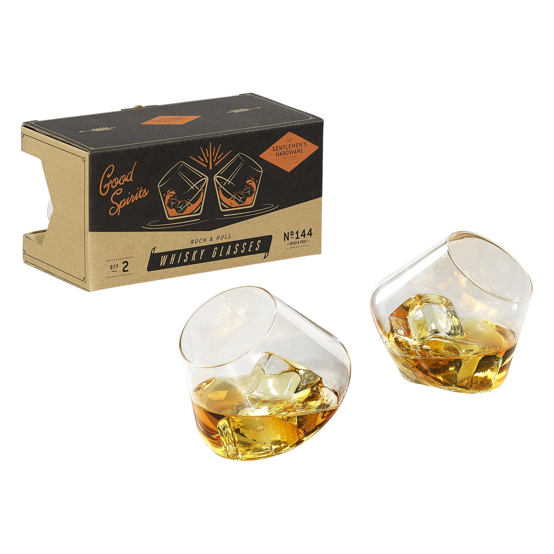 Gentlemen 's Hardware Rocken, Whisky Gläser, Silber, Set von 2