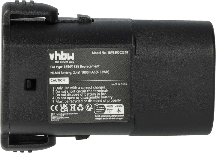 vhbw 1x Akku kompatibel mit Moser Genio 1854 Serie Schermaschine (1800 mAh, 2,4 V, NiMH)