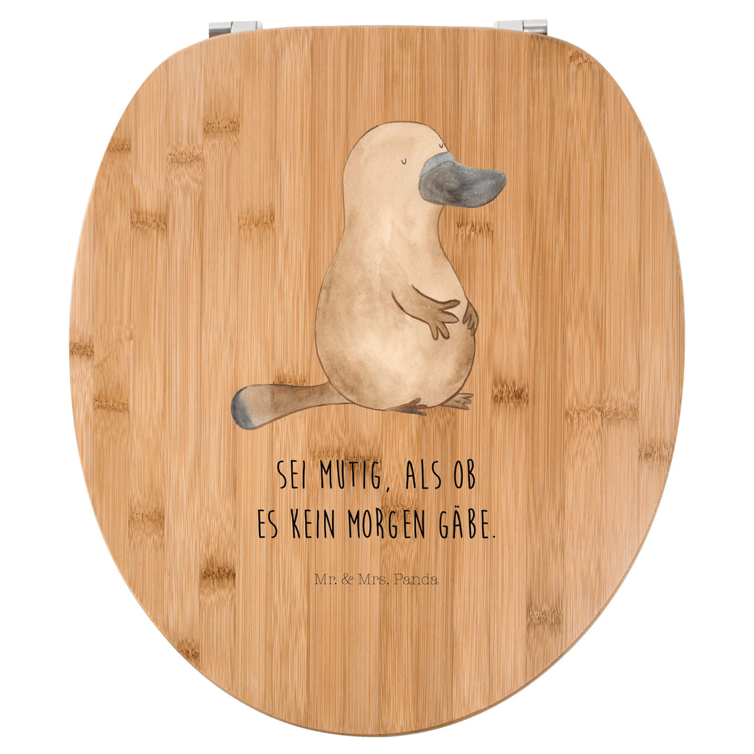 Mr. & Mrs. Panda Motiv WC Sitz Schnabeltier mutig - Geschenk, Arbeit, Urlaub, Meer, Meerestiere, Mot