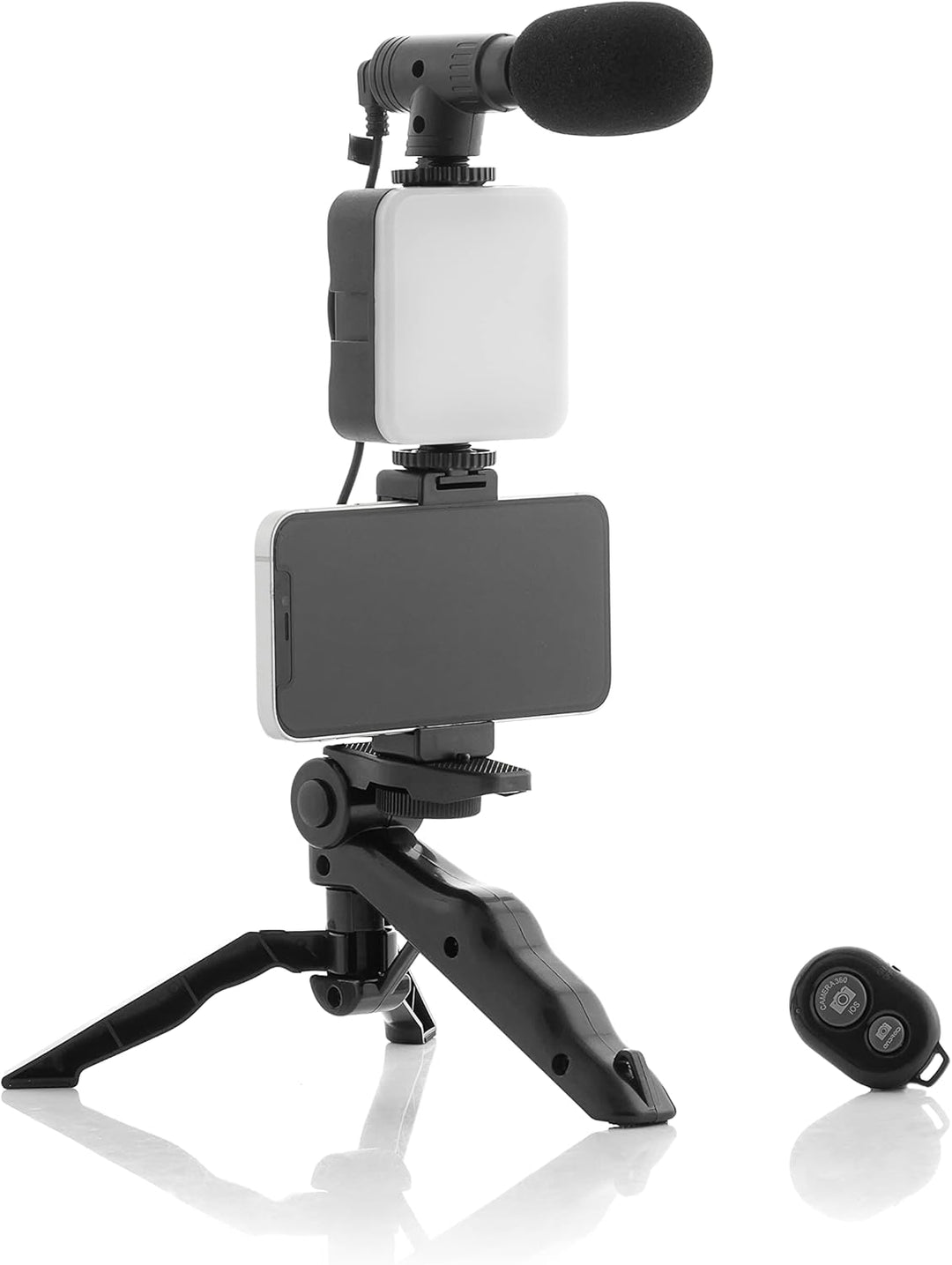 InnovaGoods® Vlogging-Kit mit Licht, Mikrofon und Fernbedienung Plodni (6 Teile). Professionelle Vid