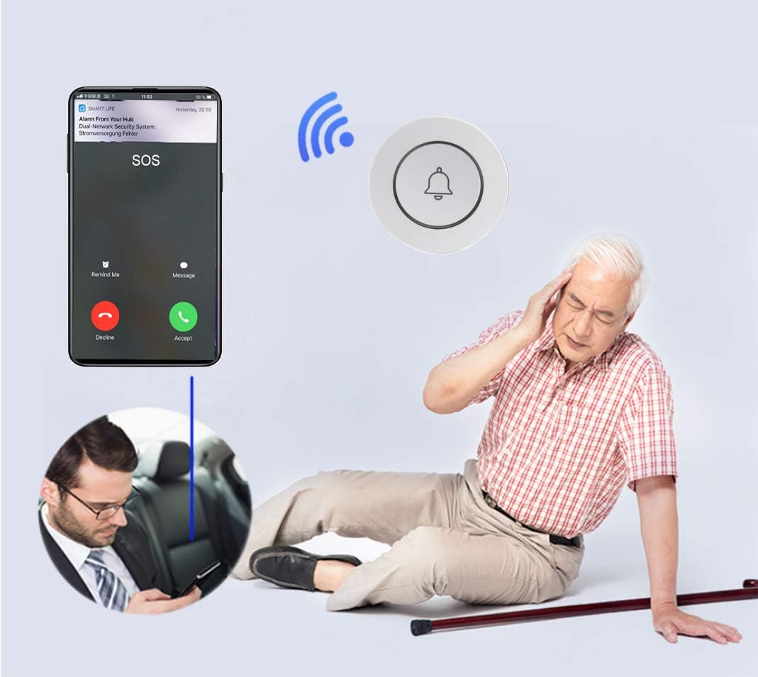 GSM/WiFi Alarmanlagen Komplettsystem, TECPEAK Alarmanlage Haus mit Alarmsirene, Haussicherheits Set