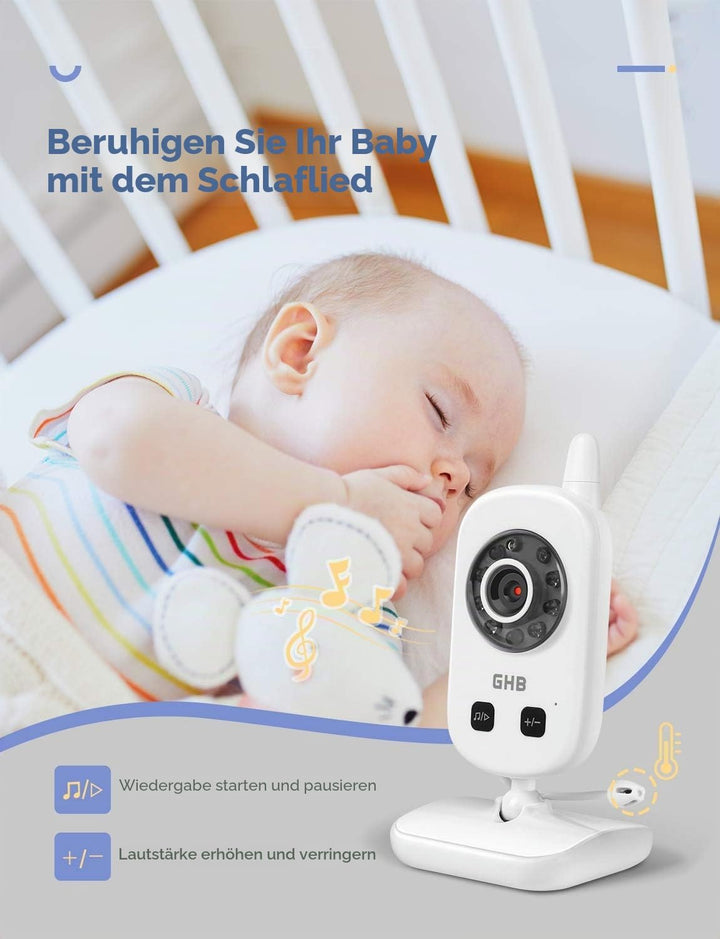 GHB Baby Monitor Babyphone mit LCD Bildschirm