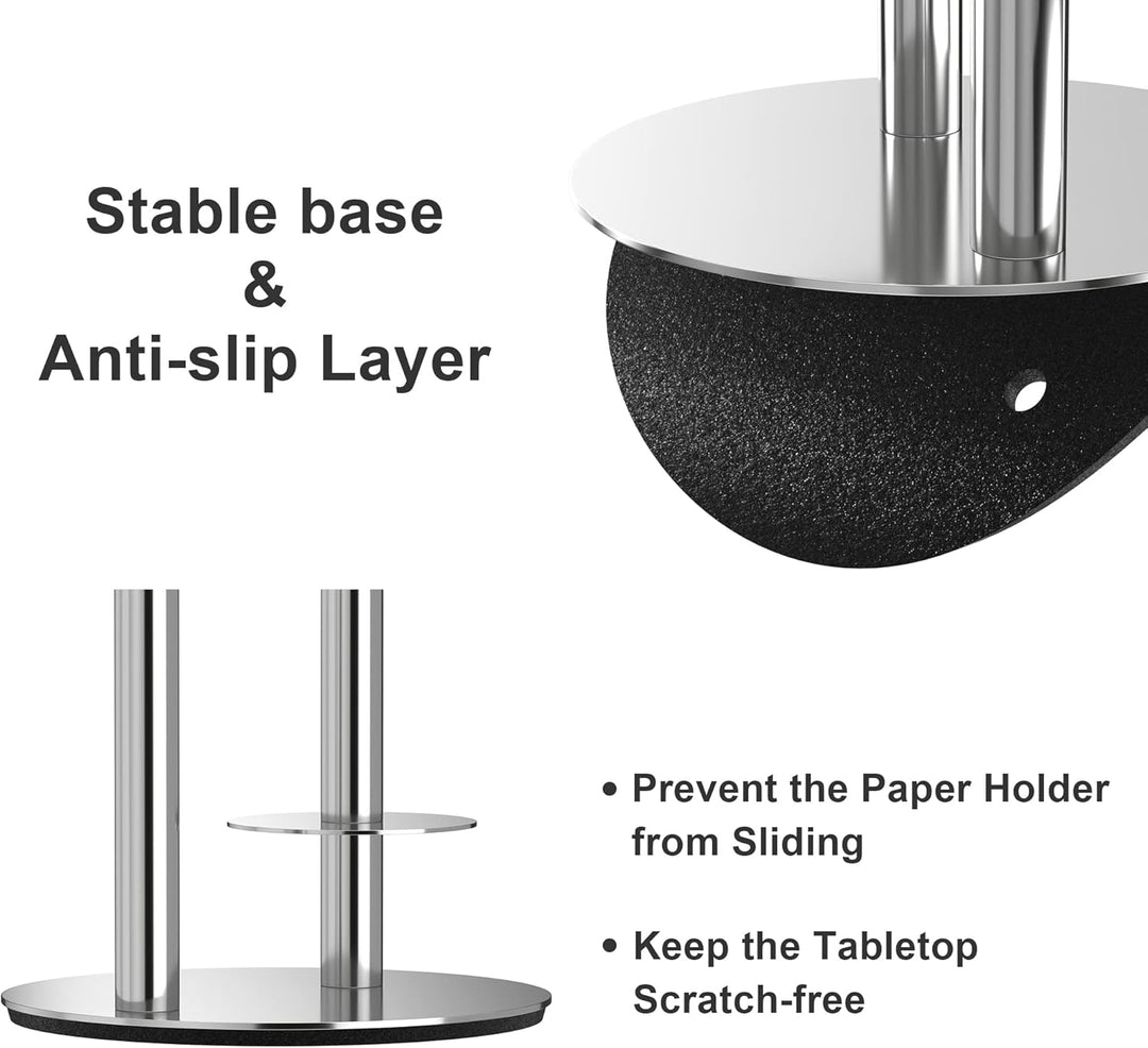 Silber Toilettenpapierhalter, freistehender Toilettenpapierhalter, Edelstahl Toilettenpapierrollenre