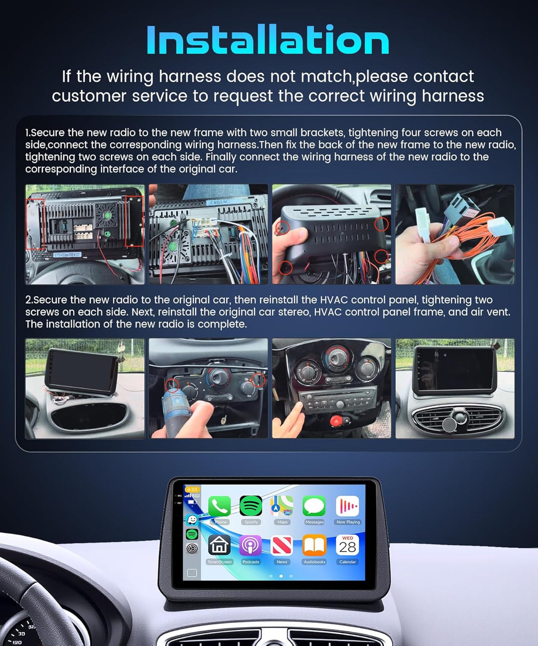 4G+128G Android Autoradio für Renault Clio 3th 2005-2014 Rimoody 9 Zoll IN-Cell Stereo Clio 3th mit