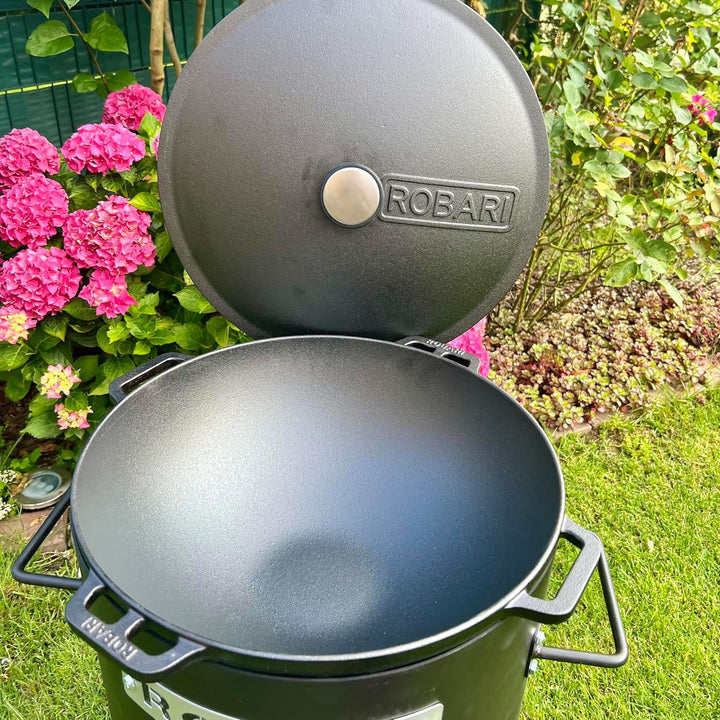 Feuerofen mit Schornstein + Gusseisen Kasan 12 L mit Deckel Utschak Set Kazan