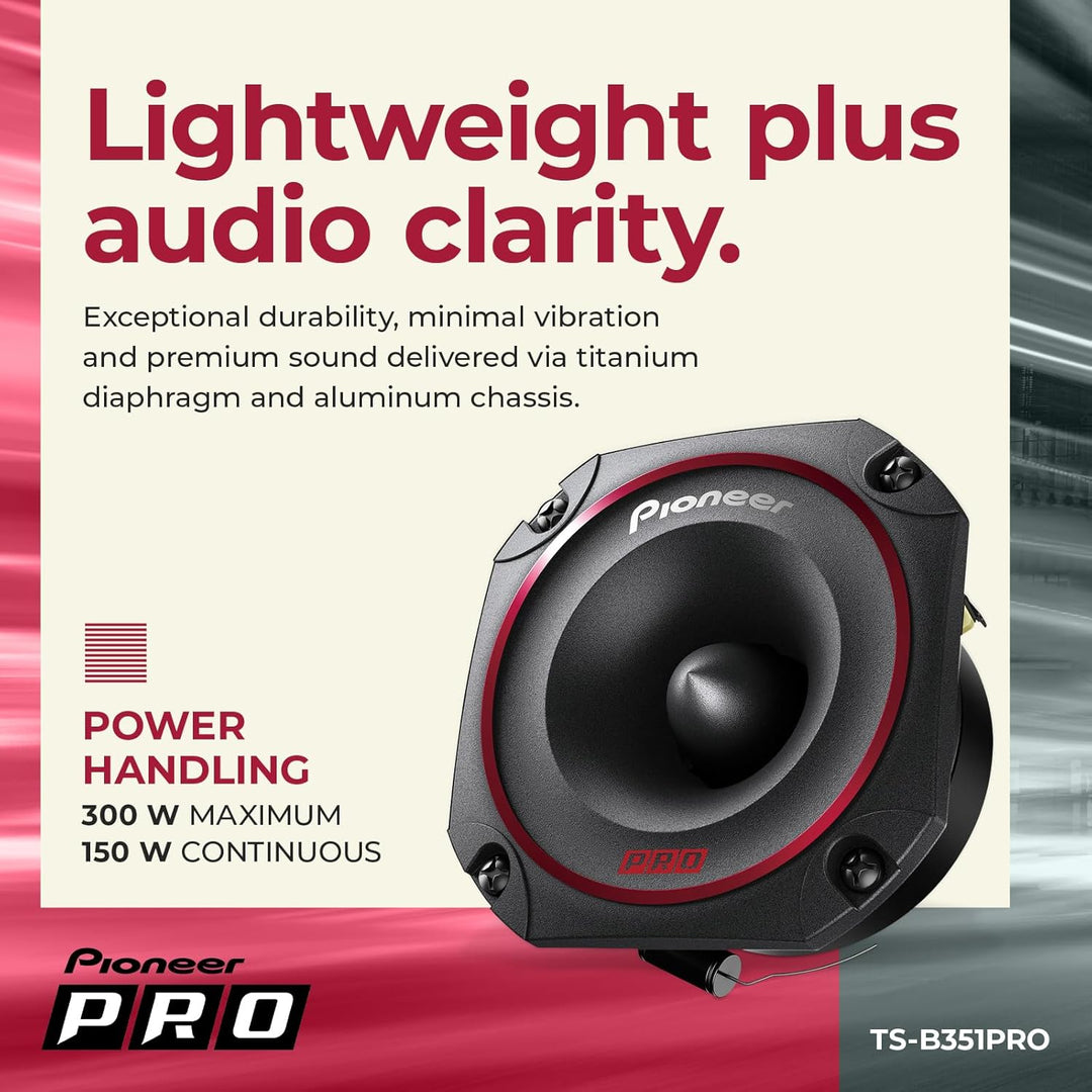 Pioneer TS-B351PRO P.R.O. Serie 3-1/5.1 cm 300W Max Power Titan-Membran Hocheffizienter Bullet Hocht