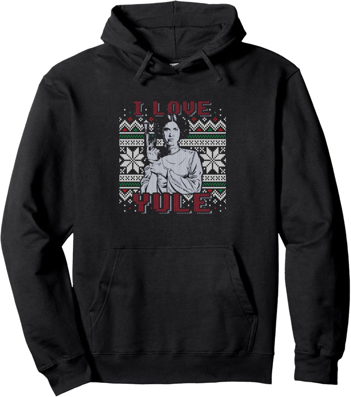 Star Wars I Love Yule Leia Christmas Humor Pullover Hoodie