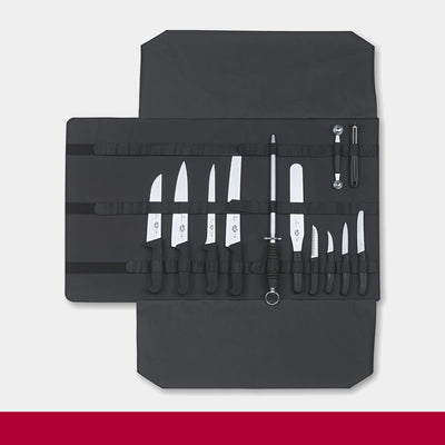 Victorinox, Storage + Cutting Boards, Profi Rollmappe gross, leer, , Robuster Kunststoffgriff, grau