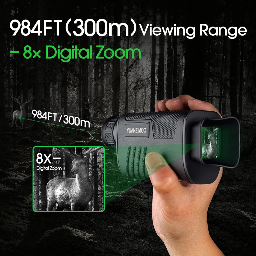 Nachtsicht Monokular Digital Infrarot Monokular Teleskop für 100% Dunkelheit mit 8X Zoom 2000mAh Wie