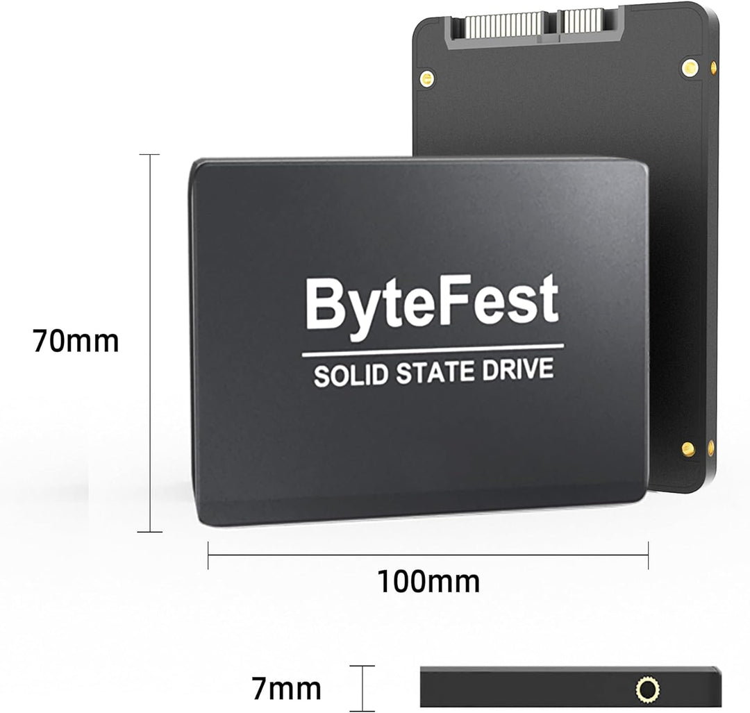 SSD 256GB 2.5 Zoll SATA III 7mm, Interne SSD Festplatte für PC und Laptop 256GB 2.5" SATA SSD, 256GB