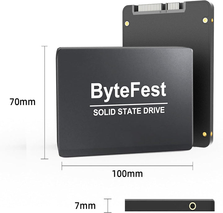 SSD 256GB 2.5 Zoll SATA III 7mm, Interne SSD Festplatte für PC und Laptop 256GB 2.5" SATA SSD, 256GB