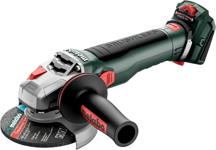 Metabo Akku-Winkelschleifer WVB 18 LT BL 11-125 Quick – 613057840 – 18 V – Schleifer mit kraftvollem