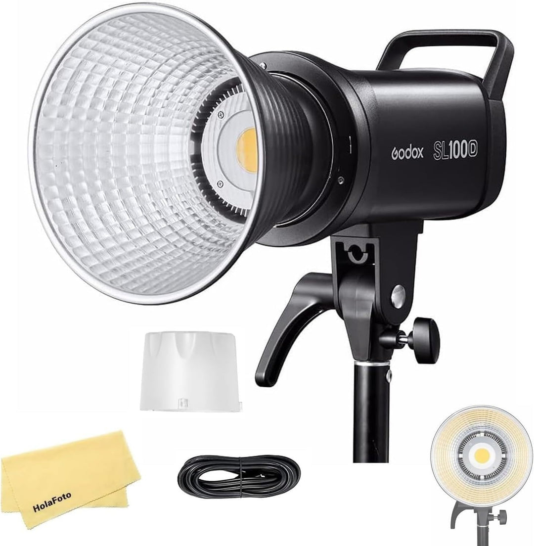 Godox SL100D LED-Videoleuchte, 100W, 5600K, Tageslichtausgleich, CRI96 + TLCI97 + 32100 Lux @ 1m 8 L