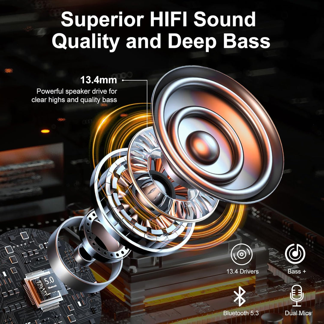 Bluetooth Kopfhörer, 2026 Neu In Ear Kopfhörer Kabellos Bluetooth 5.3 mit 4 ENC Mic, HiFi Stereo Noi