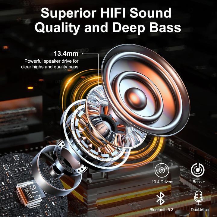 Bluetooth Kopfhörer, 2026 Neu In Ear Kopfhörer Kabellos Bluetooth 5.3 mit 4 ENC Mic, HiFi Stereo Noi