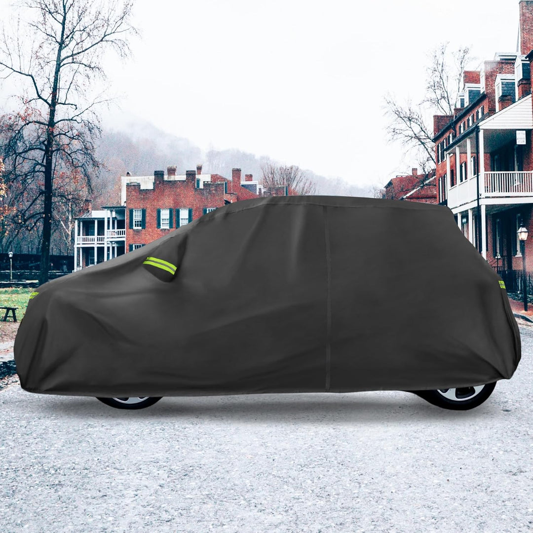 QUARKZMAN wasserdichte Autoabdeckung Outdoor Vollgarage für FIAT 500 2007-2022