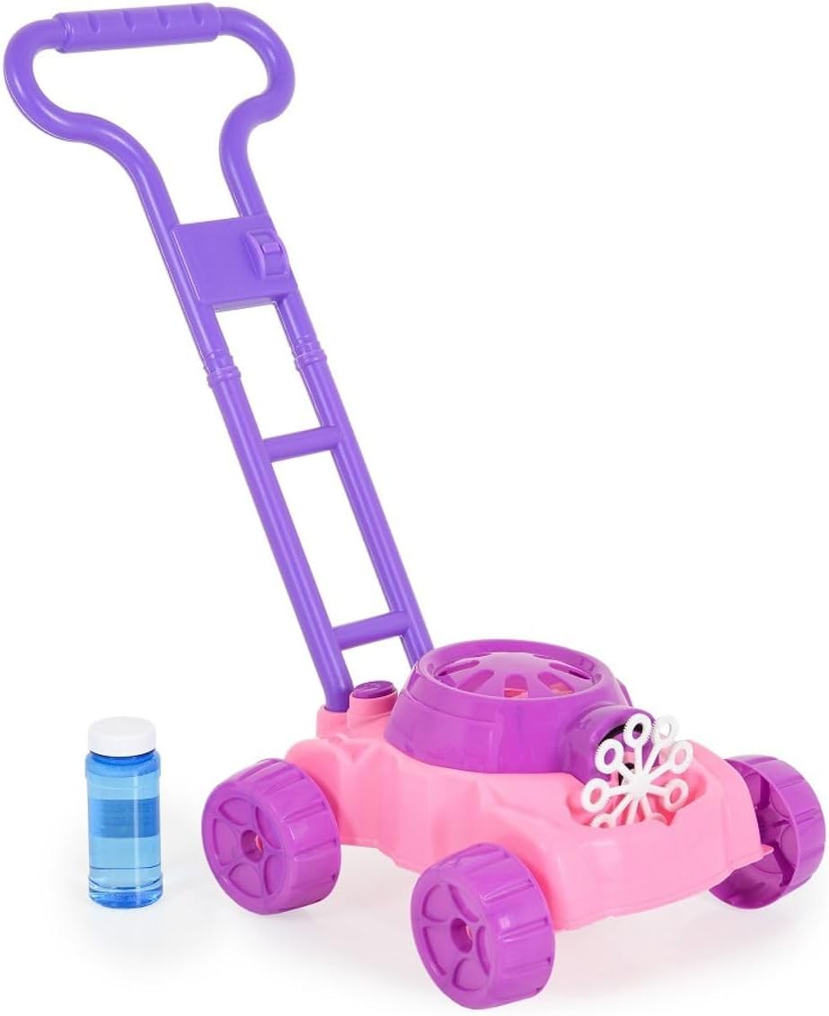 Moni Spielzeug Rasenmäher Bubble, Seifenblasenfunktion, Kunststoff, ab 3 Jahren rosa, Rosa