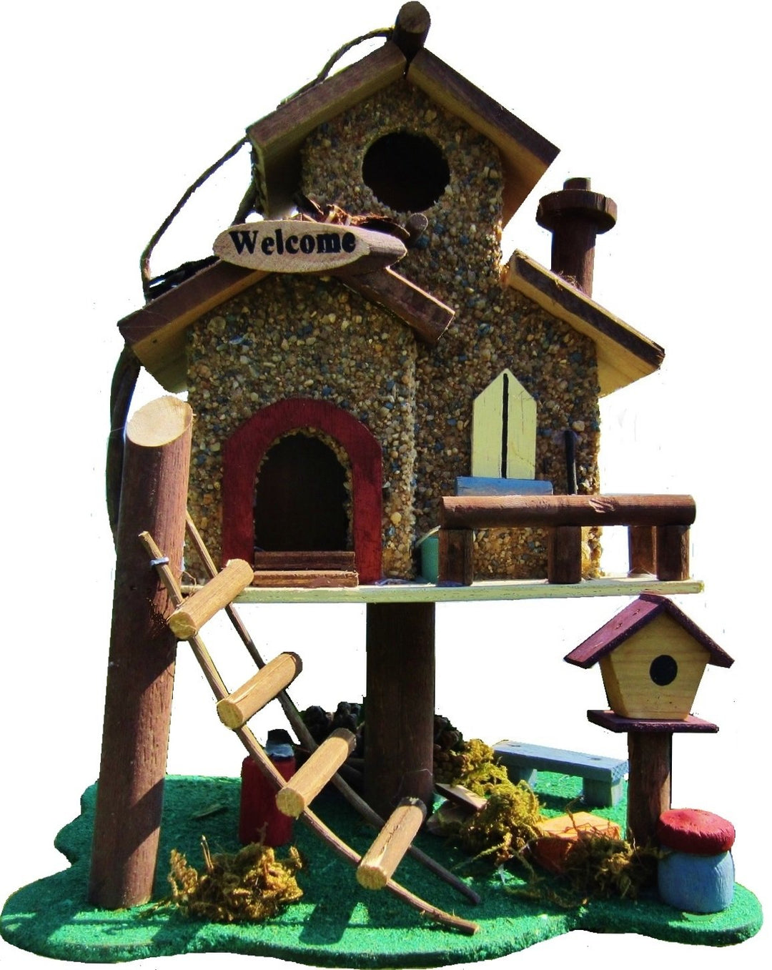 Vogelhaus ``Pfadfinder`` Vogelhaus zum Aufhängen, für Singvögel wie Spatzen, Meisen, Handarbeit aus