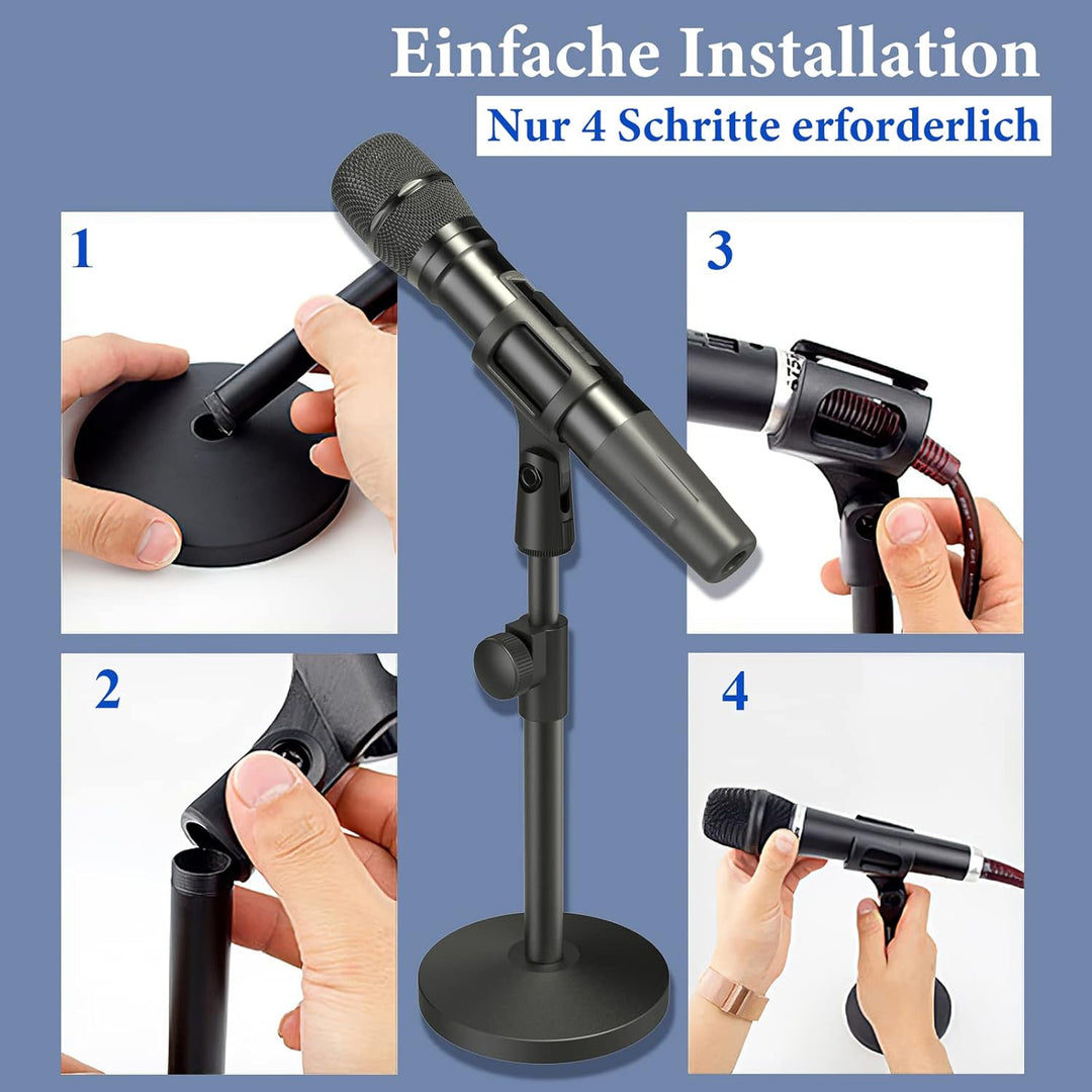 Desktop-Mikrofonständer Mikrofon-Tischstativ Multifunktions verstellbarer Tisch-Mikrofonständer mit