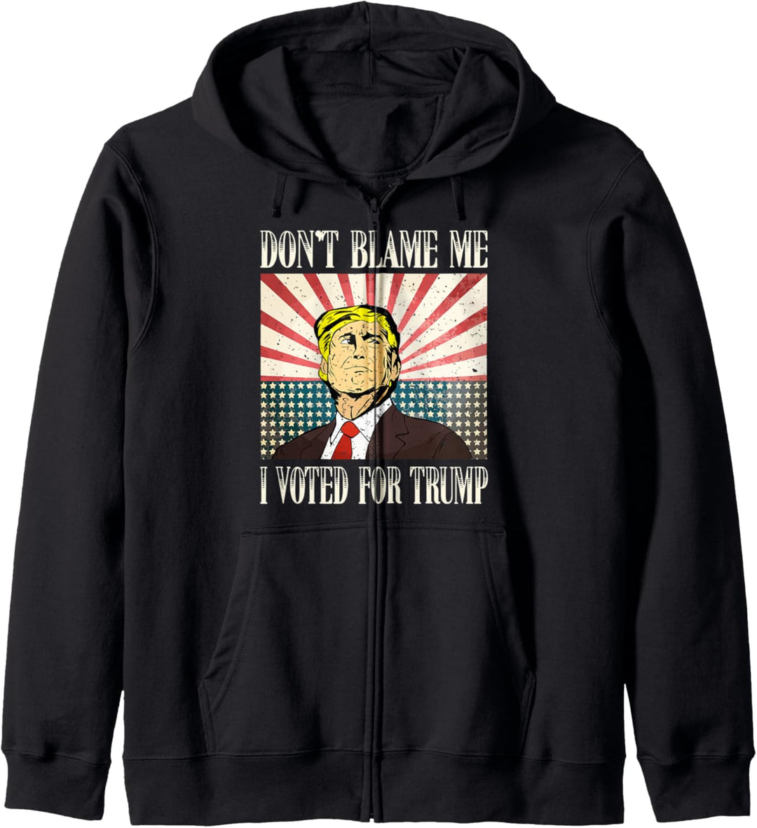 Don't Blame Me I Voted Trump Vintage Retro Patriotic Kapuzenjacke
