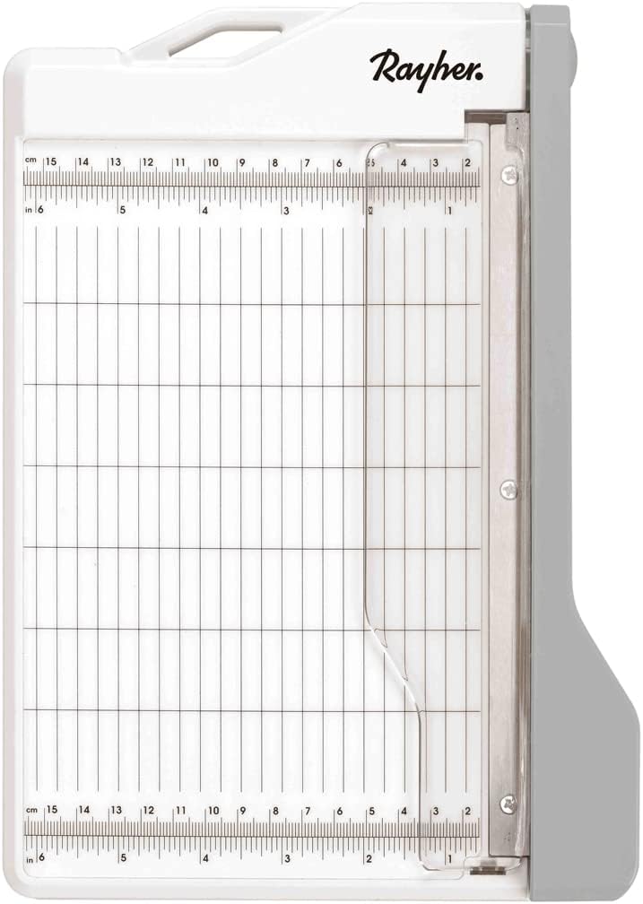 Rayher 29209000 Hebel-Schneidemaschine A5, 28 x 19,5 cm, Schnittlänge ca.21,6 cm, Papierschneidemasc