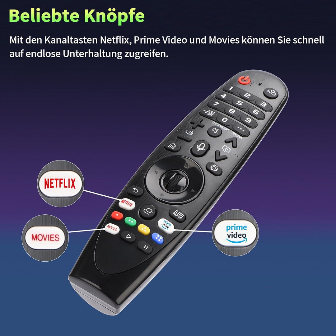 Gvirtue Magic Fernbedienung für LG TV Fernbedienung für LG MR20GA AKB75855501 MR19BA MR18BA Magic Re