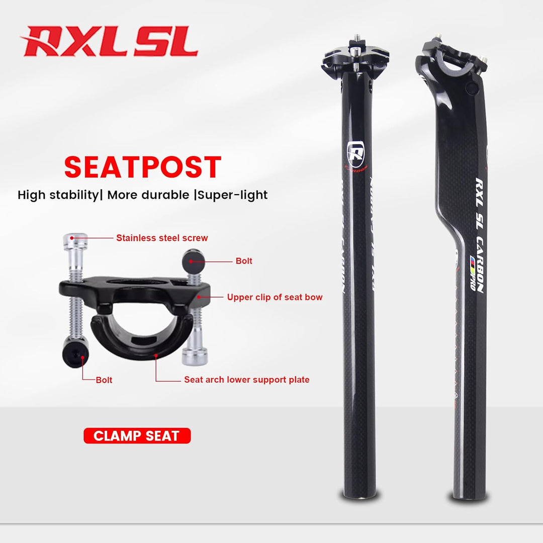Sattelstütze Carbon，RXL SL MTB sattelstütze 27.2/30.8/31.6mm Fahrrad sattelstütze schwarz 350/400mm