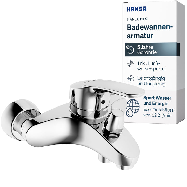 Hansa 1742183 Hansamix Wannen Armatur, Chrom