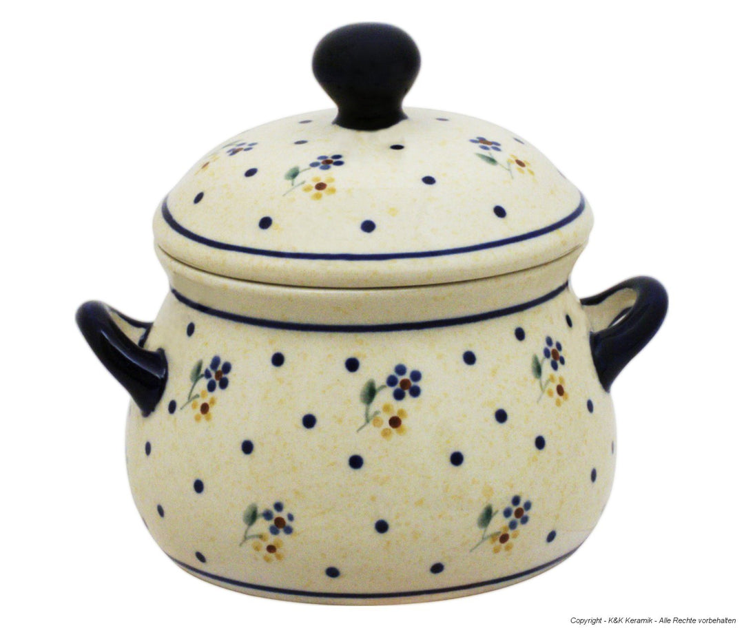 Original Bunzlauer Marmeladentopf / Schmalztopf 0.35 Liter im Dekor 111