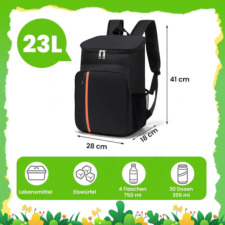 Kühlrucksack Thermo Rucksack Isolierte Kühltasche 23L Grosse Kapazität Wasserdicht Leicht Tragbar Ou
