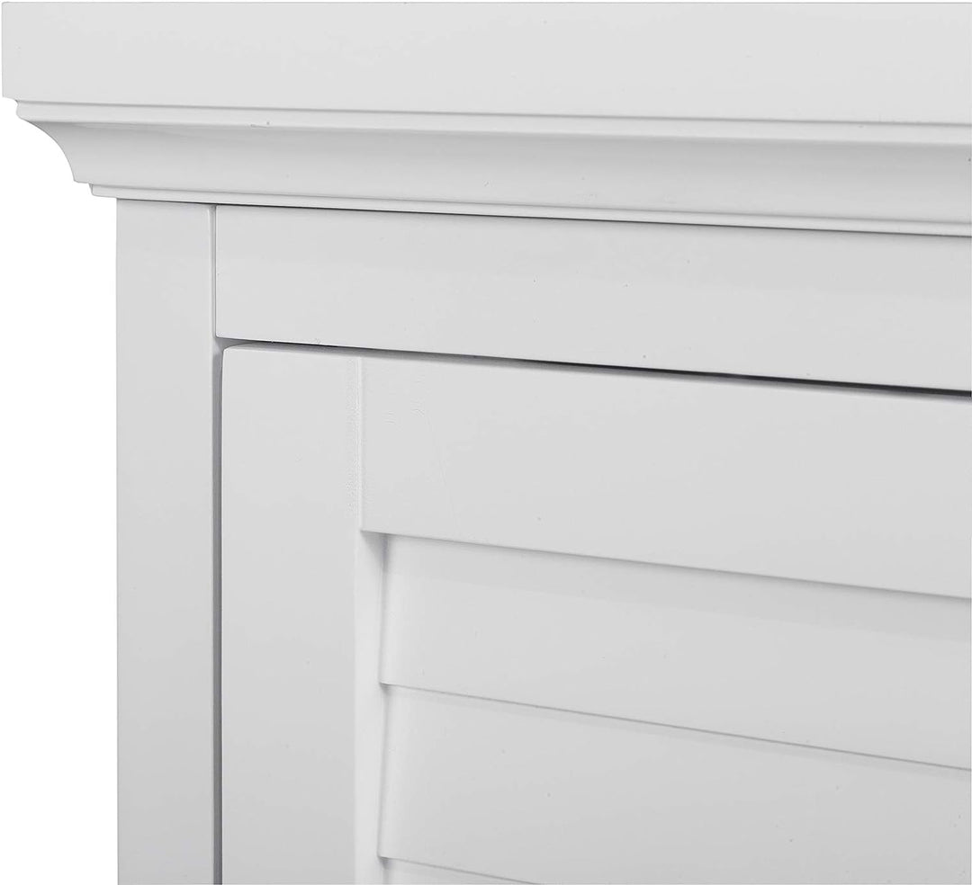 Badschrank Badmöbel Eckschrank Badezimmer Holzschrank Weiss Teamson ELG-587