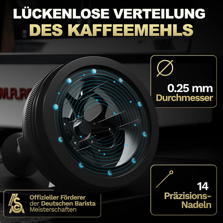 Barista Legends Automatisches WDT Tool – Magnetischer Espresso Rührer mit rotierenden Nadeln – Gleic