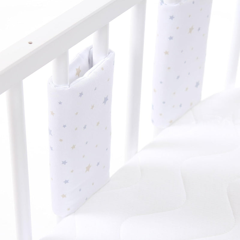 babybay Nestchen Ultrafresh Piqué passend für Modell Original, weiss Sternemix sand/azurblau