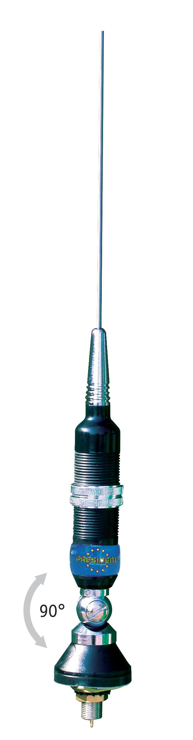 CB President Maryland Antenne, 155 cm, 26-28 MHz, mit Fester Halterung und Kabel