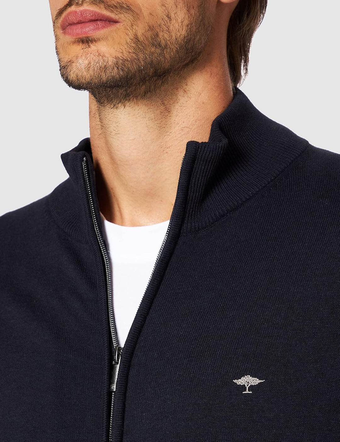 FYNCH-HATTON Herren Cardigan-Zip Strickjacke S Blau (Navy 690), S Blau (Navy 690)