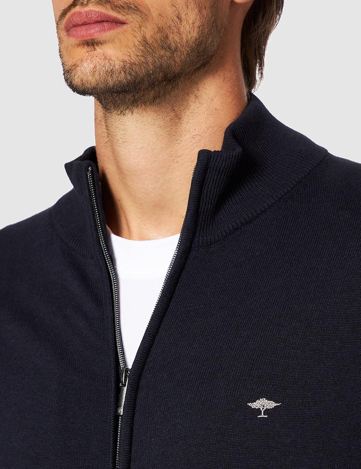 FYNCH-HATTON Herren Cardigan-Zip Strickjacke S Blau (Navy 690), S Blau (Navy 690)