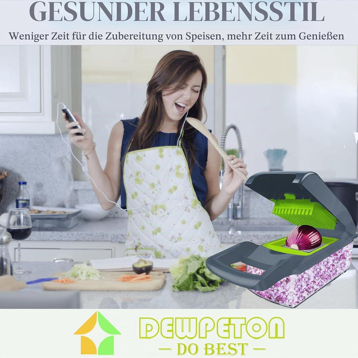 Gemüseschneider Gemüsehobel Reibe Zwiebelschneider Mandoline Dicer Chopper Küchenreibe Gemüsereibe,