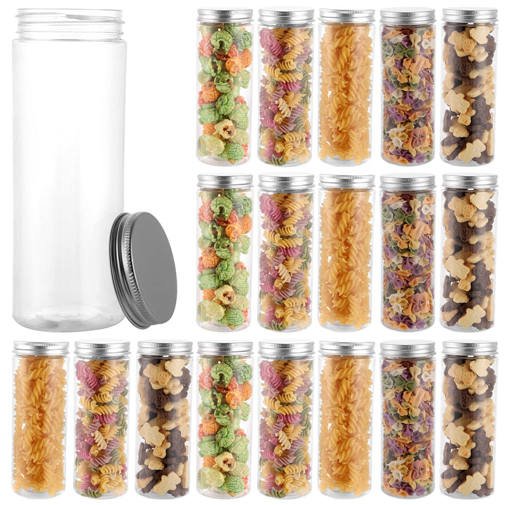 AKOLAFE 20er Set Vorratsdosen mit Deckel 310ml Vorratsgläser mit Deckel Luftdicht Transparente Plast