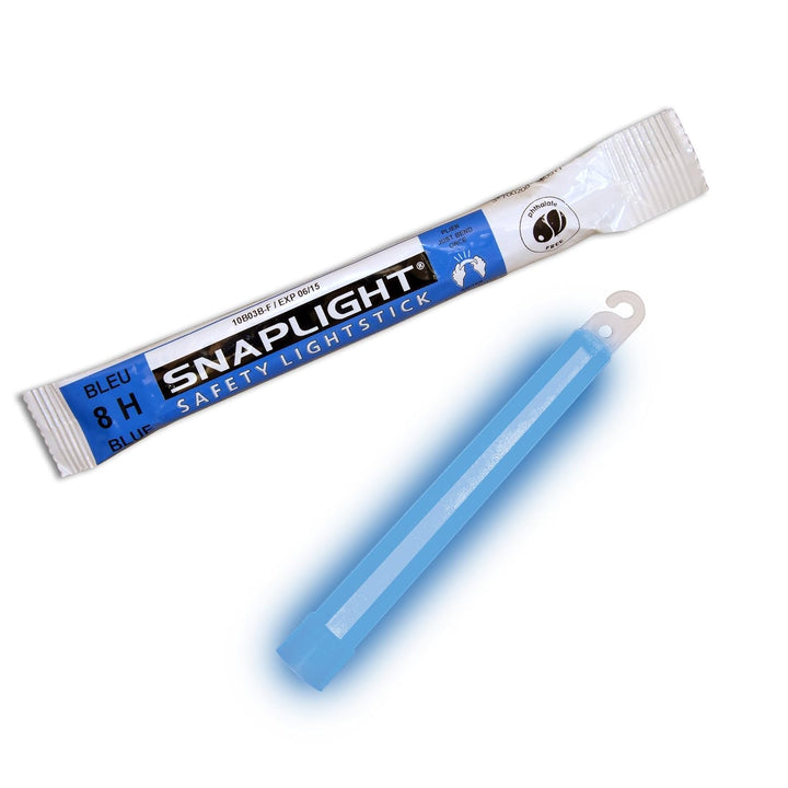 Cyalume SnapLight Knicklichter in Blau (30-er Pack) - 15 cm Glow Sticks mit Haken am Ende - ultra he