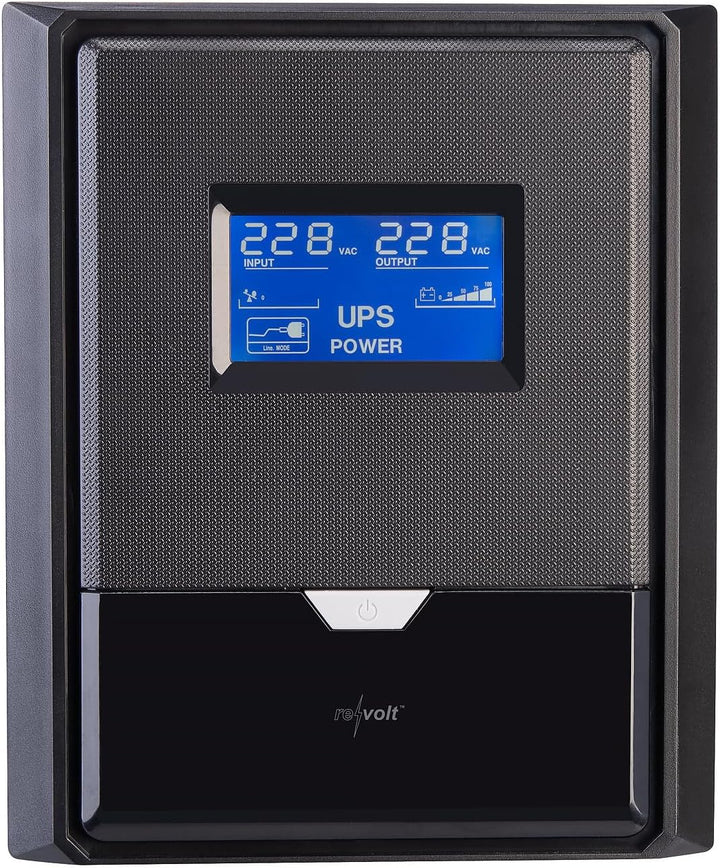 revolt USV: Unterbrechungsfreie Stromversorgung 1.500 VA, 900 W, 2X 230-V-Ausgang (USV-Akku, für PC,