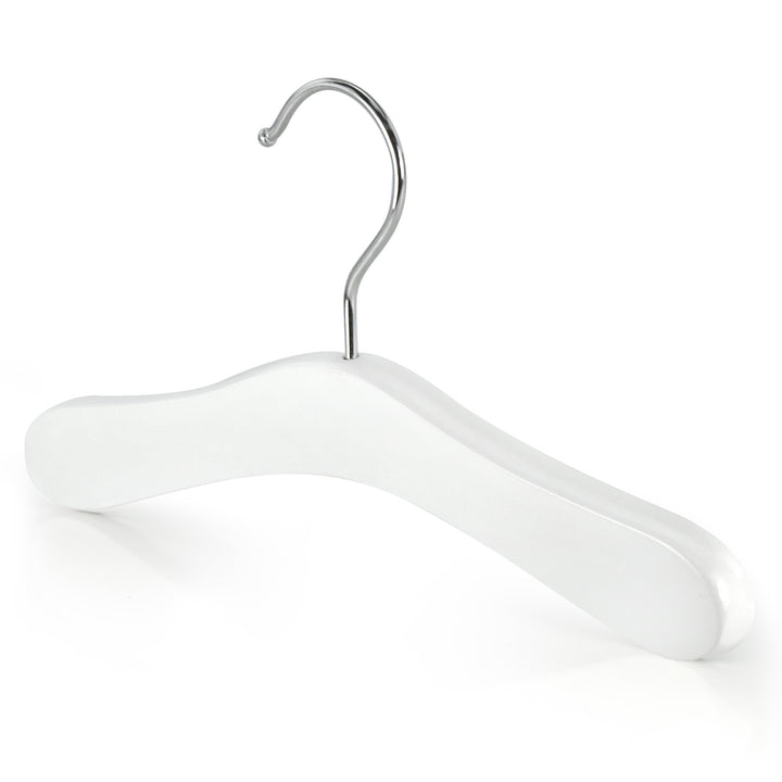 Hangerworld - Echtholz Baby Kinder Kleiderbügel, 12 Stück - Weiss - 25cm